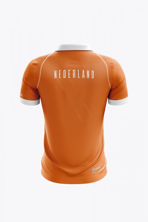 NHM Women Polo Jersey | Orange National Hockey Masters Women Polo Jersey in Orange. Front view