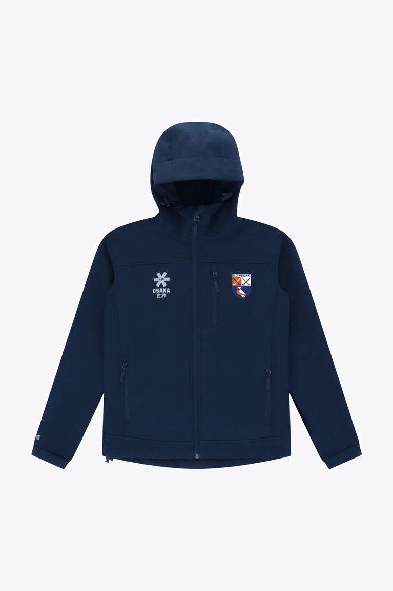 HC Bloemendaal Kids Softshell Jacket in Navy. Front view