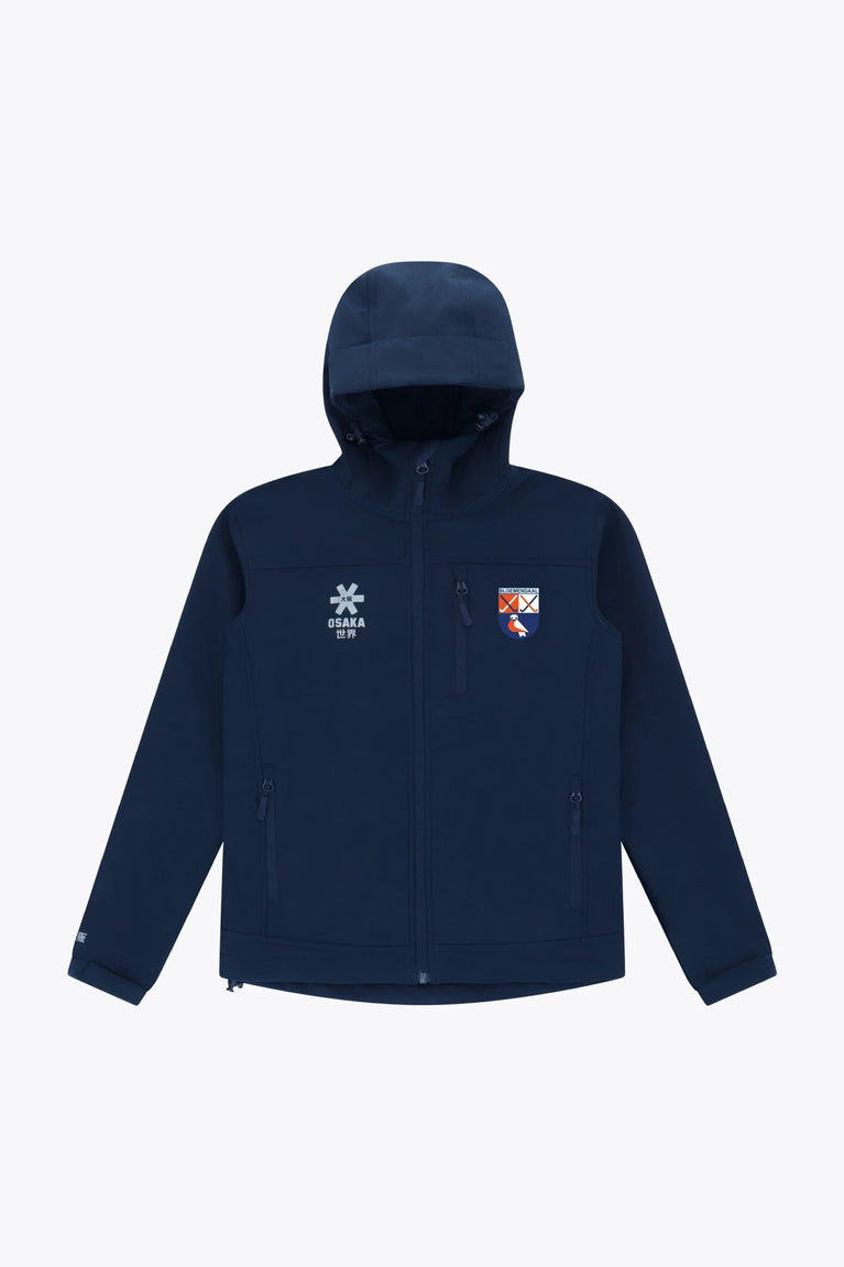 HC Bloemendaal Kids Softshell Jacket in Navy. Front view