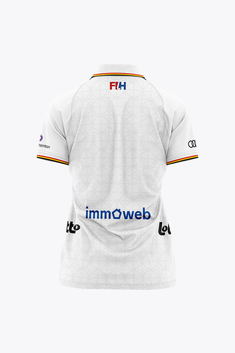 Official Belgium Women Polo Jersey | White Official Belgium Women Polo Jersey | White