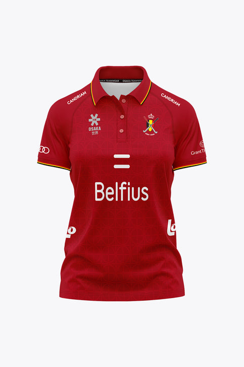 Official Belgium Women Polo Jersey | Red Official Belgium Women Polo Jersey | Red