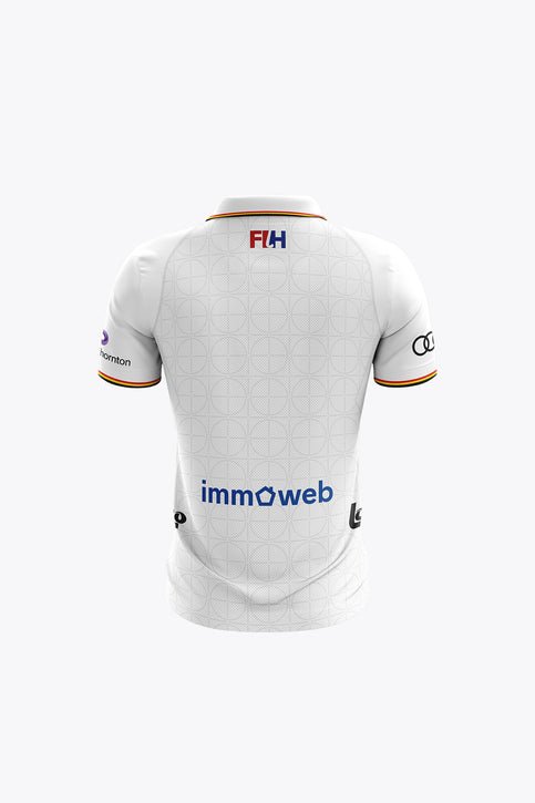 Official Belgium Kids Polo Jersey | White Official Belgium Kids Polo Jersey | White