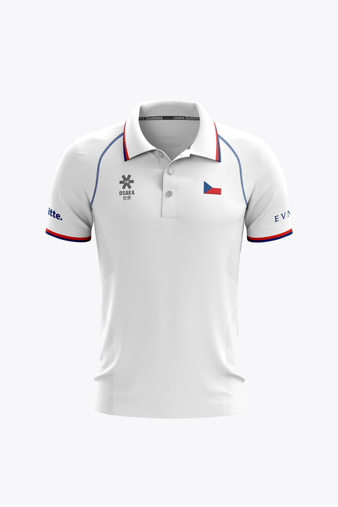 Official Czech Republic Women Polo Jersey | White Official Czech Republic Women Polo Jersey | White