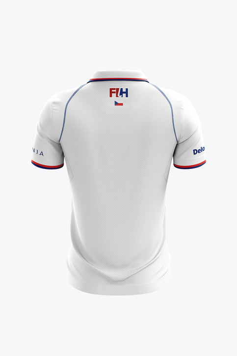 Official Czech Republic Women Polo Jersey | White Official Czech Republic Women Polo Jersey | White