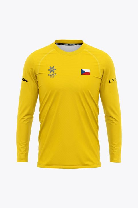 Official Czech Republic Goal Keeper Tee Long Sleeve | Yellow Osaka Official Czech Republic Goal Keeper Tee Long Sleeve | Yellow - Sports Uniforms Training