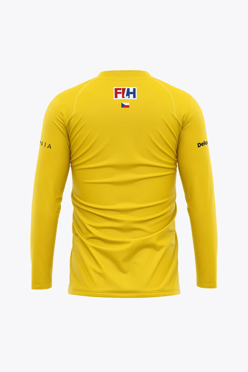 Official Czech Republic Goal Keeper Tee Long Sleeve | Yellow Official Czech Republic Goal Keeper Tee Long Sleeve | Yellow