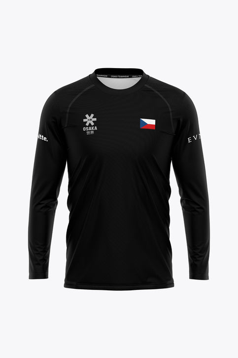 Official Czech Republic Goal Keeper Tee Long Sleeve | Black Official Czech Republic Goal Keeper Tee Long Sleeve | Black