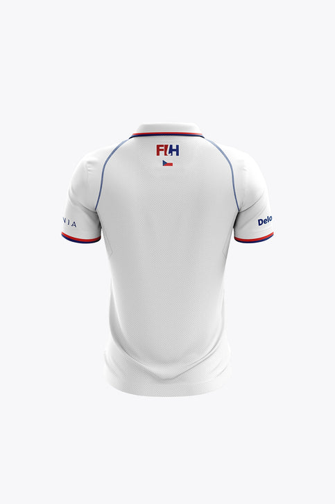 Official Czech Republic Kids Polo Jersey | White Official Czech Republic Kids Polo Jersey | White