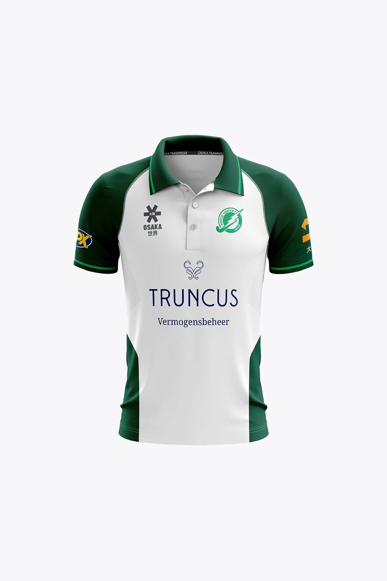 Osaka Temse Kids Polo Jersey | White-Dark Green - Sports Uniforms Training