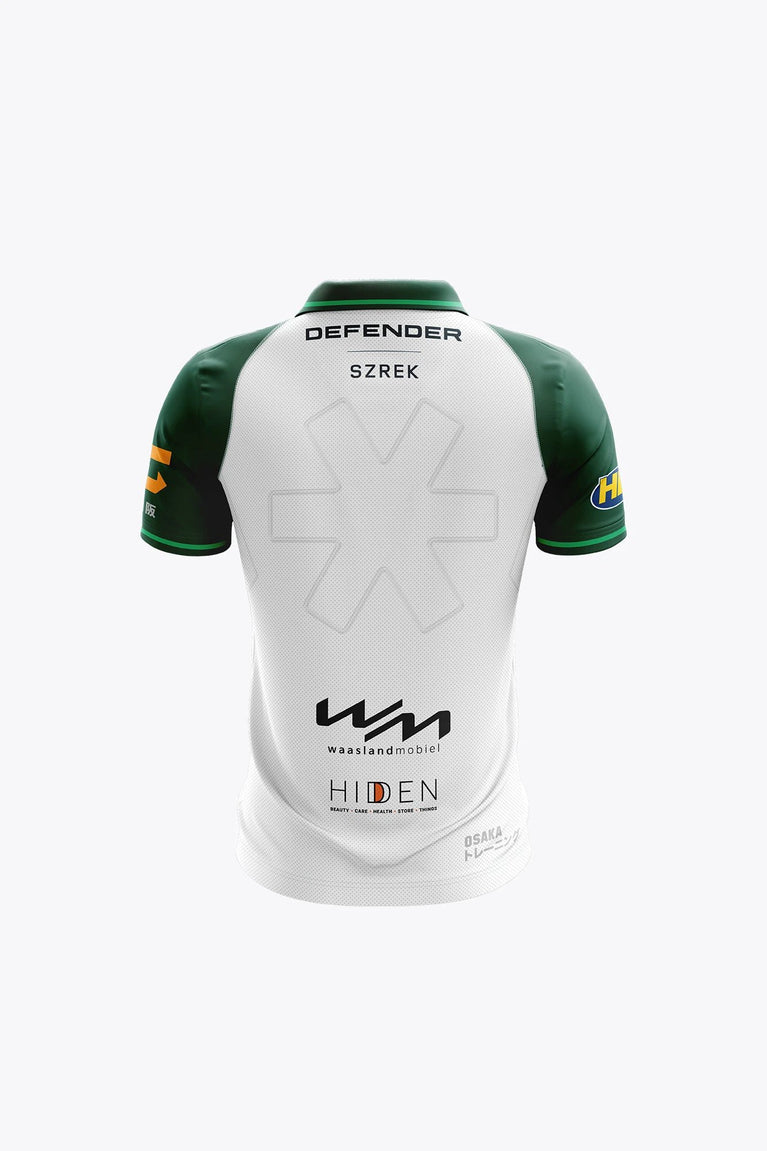 Osaka Temse Kids Polo Jersey | White-Dark Green - Sports Uniforms Training