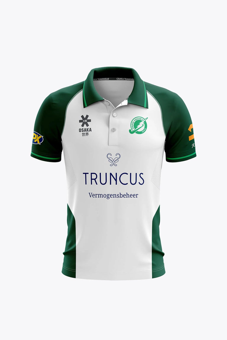 Osaka Temse Women Polo Jersey | White-Dark Green - Sports Uniforms Training