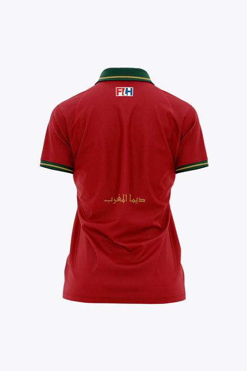 Official Morocco Women Polo Jersey | Red Osaka Official Morocco Women Polo Jersey | Red - Sports Uniforms Training