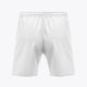 Men's white football shorts, geometric pattern and elastic waistband