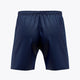 Men's Belgium navy football shorts with elastic waistband, back view