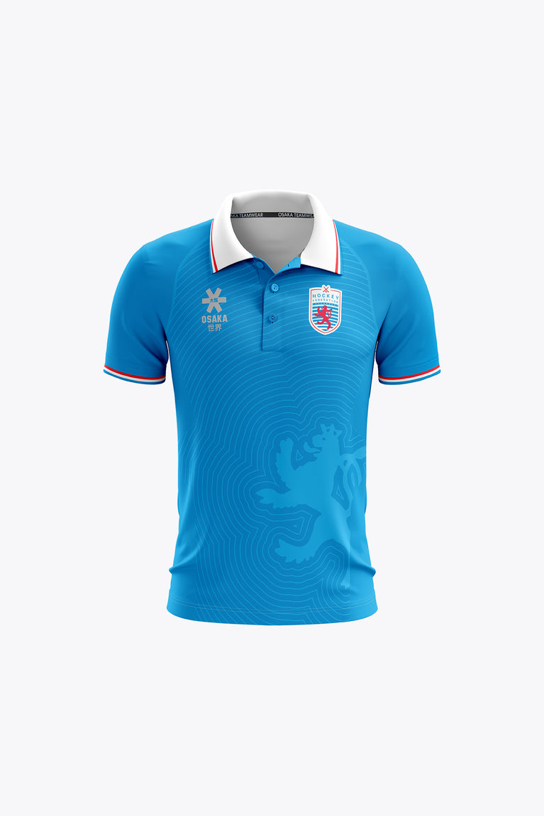 Hockey Federation Luxembourg Kids Polo Jersey | Light Blue