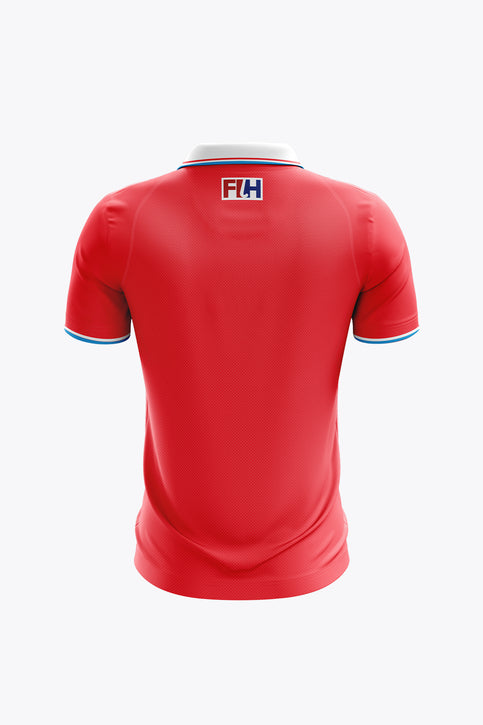 Hockey Federation Luxembourg Women Polo Jersey | Red Hockey Federation Luxembourg Women Polo Jersey | Red