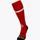 ETV Field Hockey Socks in red with Osaka logo in green. Front view