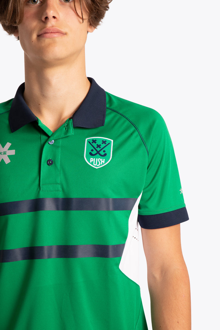 BHV Push BHV Push Men Polo Jersey - Green / White - Sports Uniforms Training Range