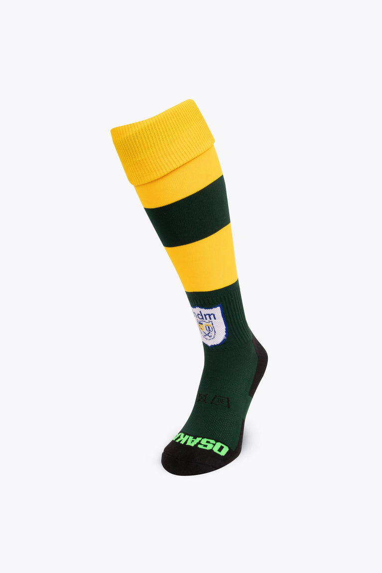 SOX HDM in green and yellow with Osaka logo in green. Front view