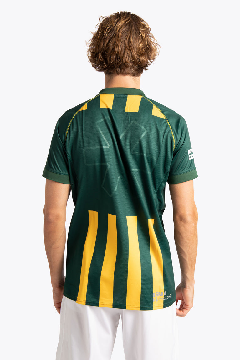 HDM Men Polo Jersey - Green / Yellow
