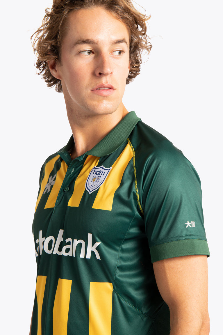 HDM Men Polo Jersey - Green / Yellow