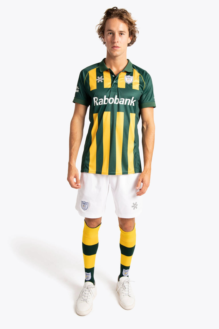 HDM HDM Men Polo Jersey - Green / Yellow - Sports Uniforms Training Range