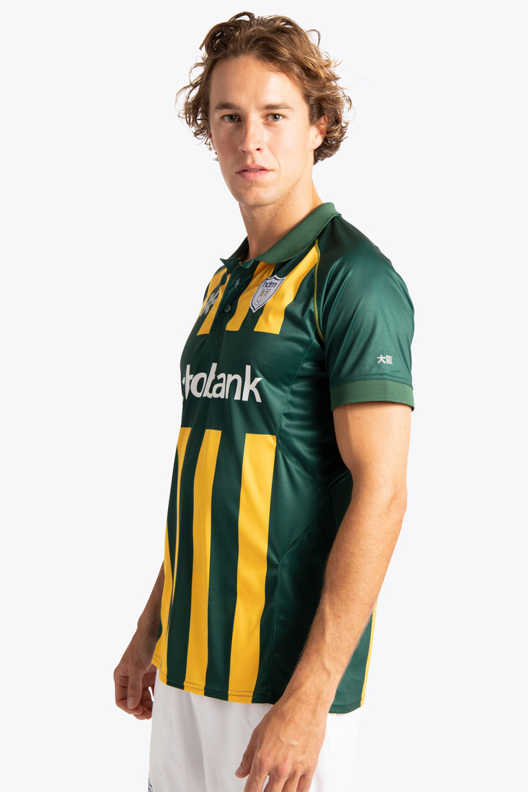 HDM Men Polo Jersey - Green / Yellow