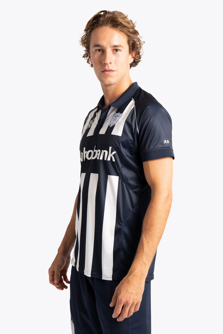 HDM Men Polo Jersey - Navy / White