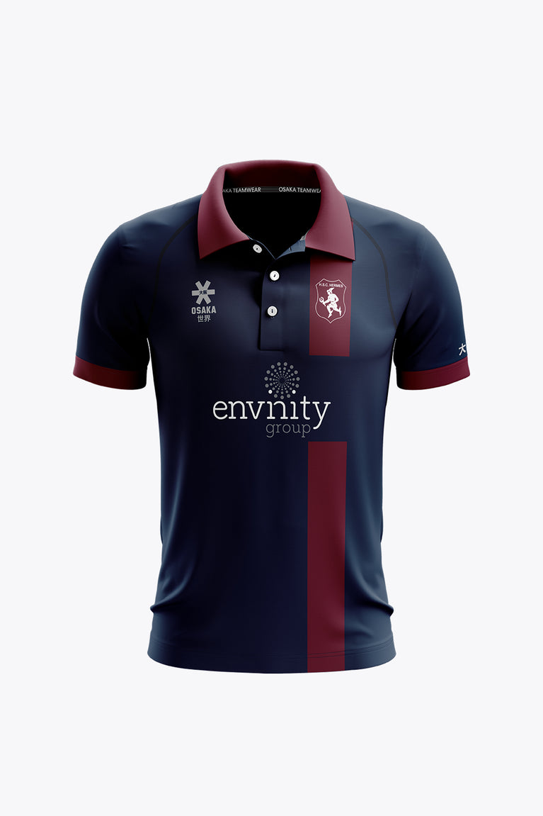 Hermes Men Polo Jersey - Navy/Burgundy