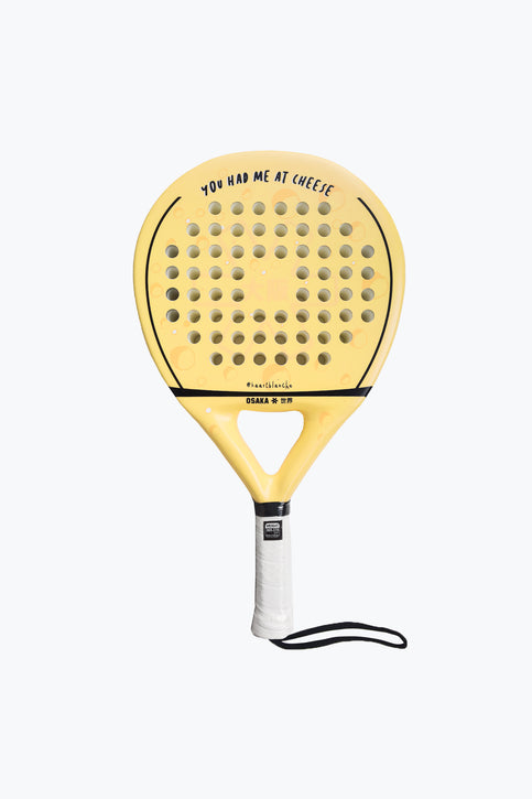 Osaka x Kaart Blanche Padel Racket Cheese - Yellow Osaka x Kaart blanche Padel racket cheese. Front view