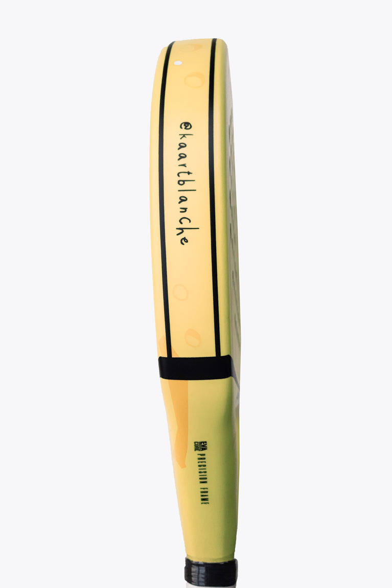 Osaka x Kaart blanche Padel racket cheese. Side view