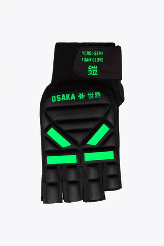 Color Yoroi Semi Osaka Osaka Hockey Glove Yoroi Semi Foam - Left Hand | Iconic Black - Field Hockey & Lacrosse Gloves Accessories