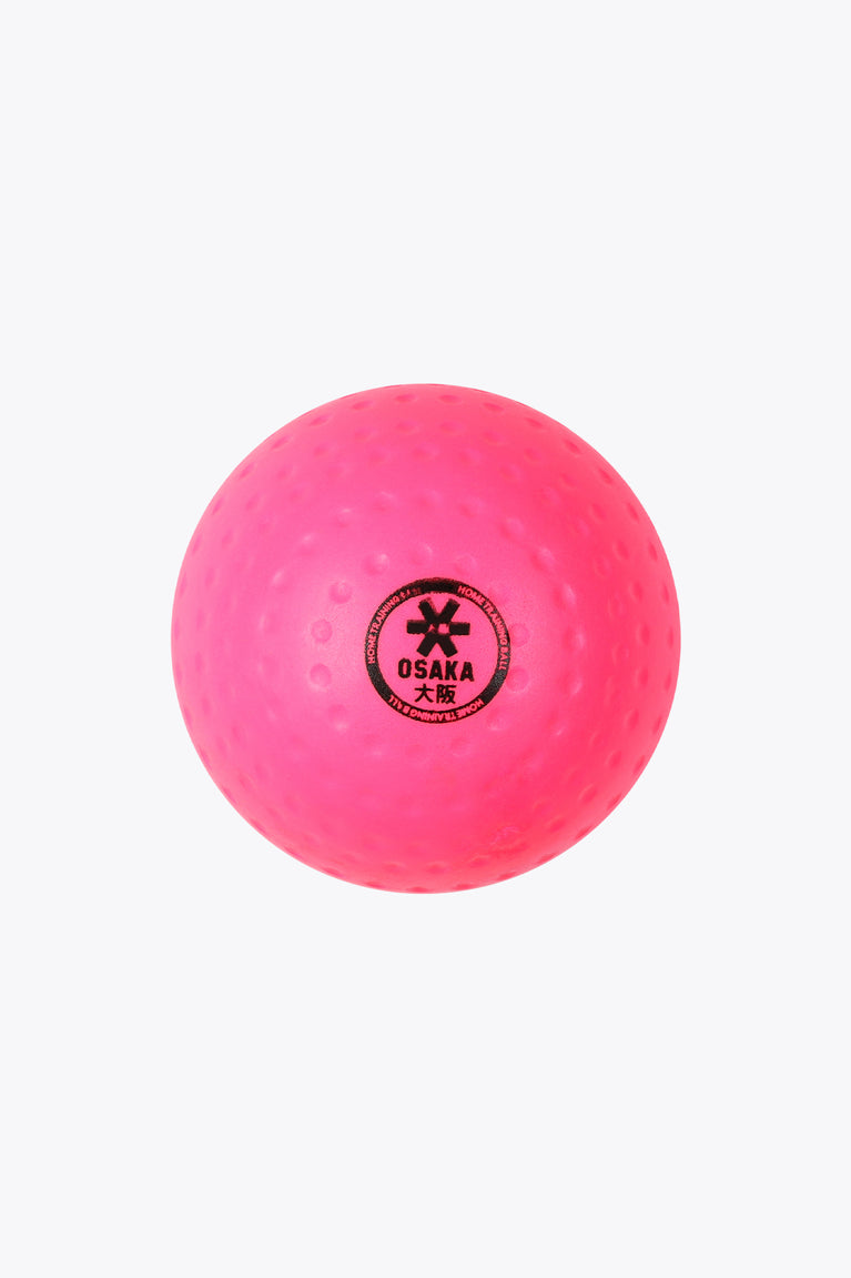 Fluo pink dimpled hockey training ball with Osaka logo