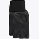Hockey semi-foam glove, black textured palm with padded thumb and finger loops