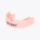 Pastel pink mouth guard with Yibbi branding