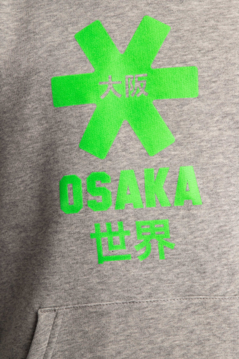 Osaka Kids Hoodie Green Star | Heather Grey