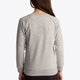 Girl wearing the Osaka kids sweater in grey with logo in blue. Back view