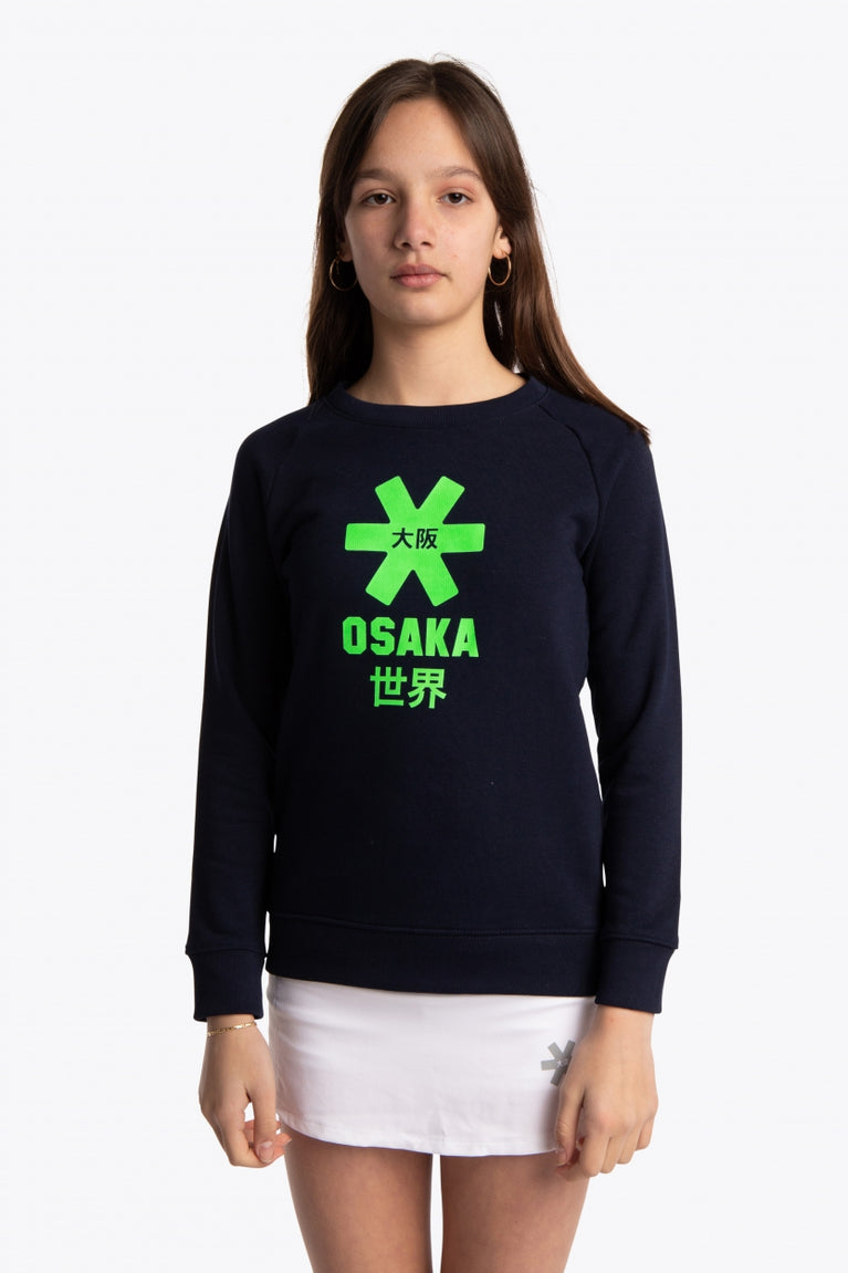 Osaka Kids Sweater Green Star | Navy