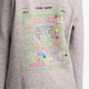 Osaka kids pacs sweater in navy with multicolor logo pac-man style. Detail view back