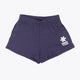 Osaka women shorts in navy with white logo. Front flatlay view