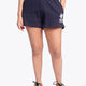 Woman wearing the Osaka women shorts in navy with white logo. Front view