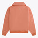 Osaka women half zip sweater in peach with white logo. Back flatlay view
