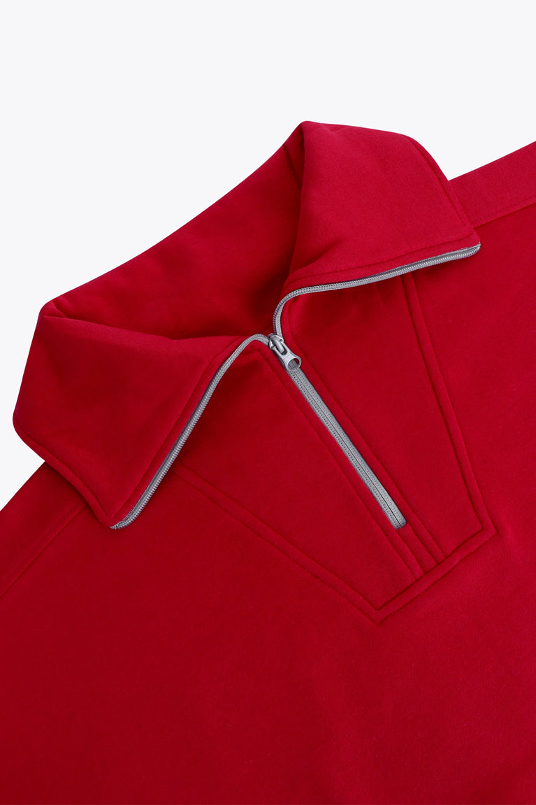Osaka Women Half Zip Sweater | Red