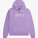 Osaka women hoodie in light purple with white logo. Front flatlay view