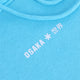Osaka women hoodie in light blue with white logo. Front detail logo view