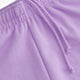 Osaka women shorts in light purple with logo in white. Front detail cords view
