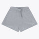 Osaka women shorts in heather grey with logo in white. Front flatlay view