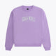Osaka women sweater in light purple with logo in white. Front flatlay view