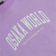 Osaka women sweater in light purple with logo in white. Front flatlay detail logo view