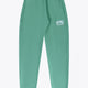 Osaka women sweatpants in green with logo in white. Front flatlay view